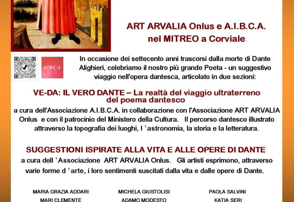 Mostra su Dante degli artisti di Art Arvalia Onlus e A.I.B.C.A.