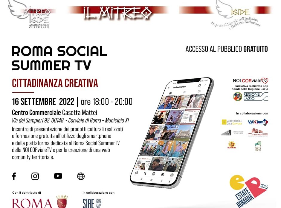 Roma Social Summer Tv – 16 settembre