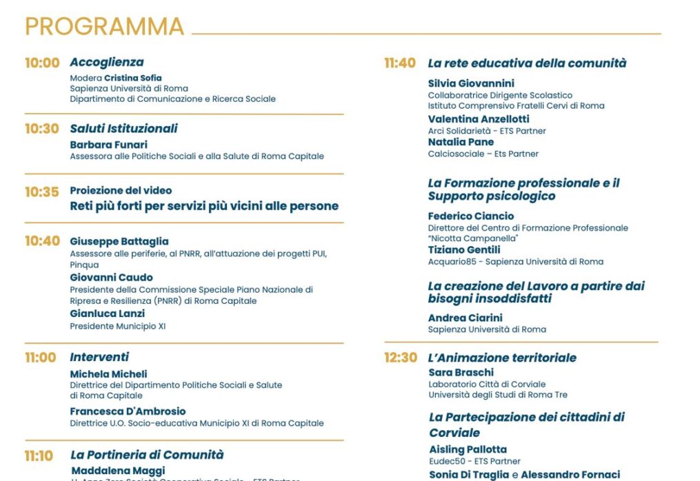 Una comunità in relazione